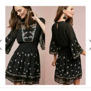 Anthropologie Anfisa Lined Tunic Embroidered Dress. Maeve